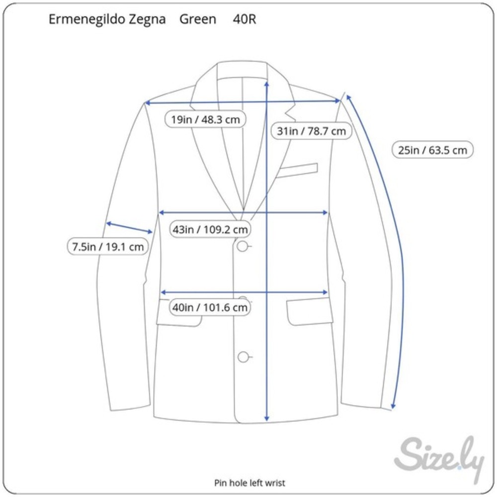 40R Ermenegildo Zegna Green Check Sport Coat - Suit Jacket - Picture 14 of 14